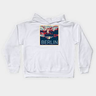 Berlin in Shepard Fairey style design Kids Hoodie